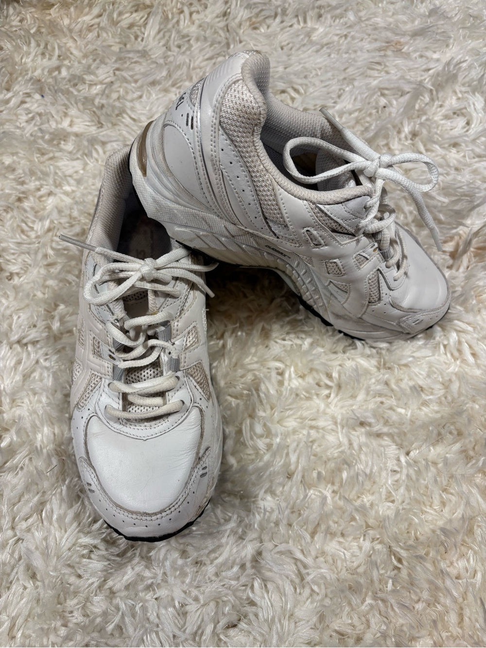 ASICS White DuoMax Gel Running Shoes Sneakers-6.5